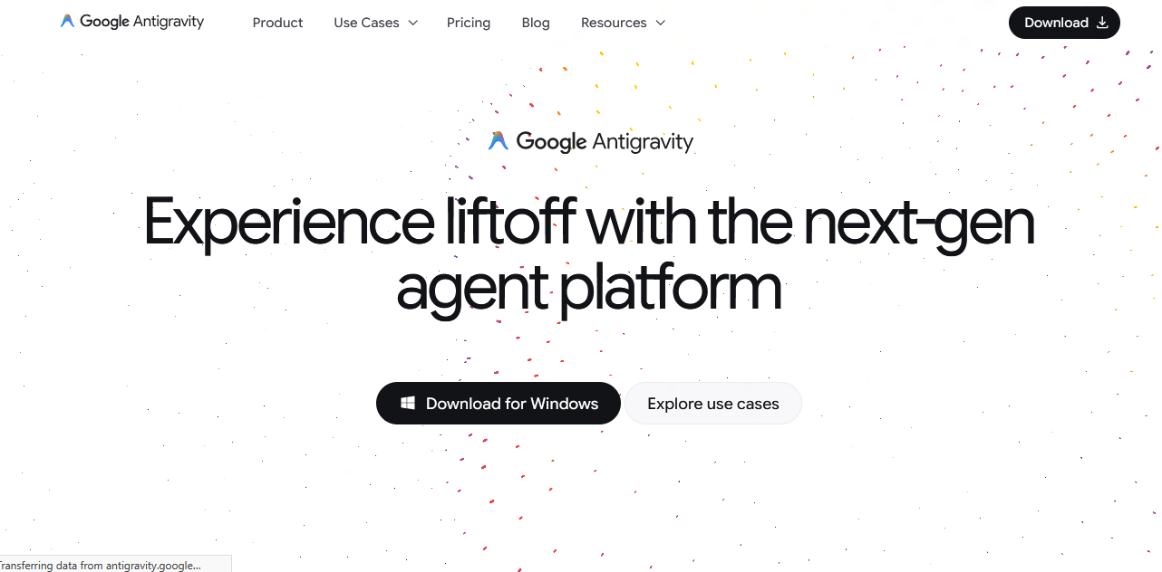 Google Antigravity IDE interface